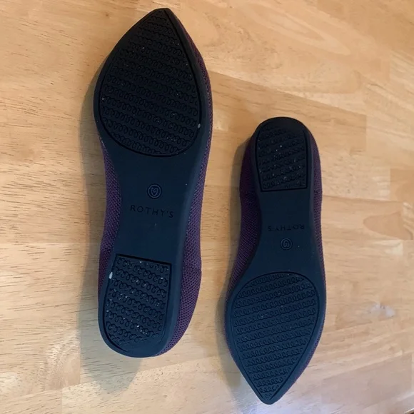 Rothy’s Point Flats, Size 6, Beautiful “Port” Purple (discontinued & rare!) - Picture 4 of 6